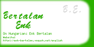 bertalan enk business card